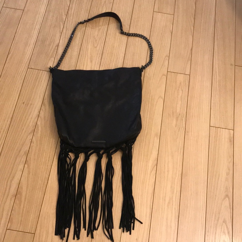 BCBGeneration PU Bag w/Cow Leather Fringe